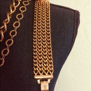 Gold tone chain bracelet